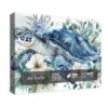 Sea Turtle Flower Puzzles for Adults 1000 Pieces, Animal Art Jigsaw Puzzles 1000 Pieces Nature, Fantasy Green Turtle Painting Puzzle