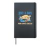 Sea Turtle Lover Boy Watercolor Ocean Wildlife Quote Hardcover Journal, Black