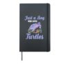 Sea Turtle Lover Boy Watercolor Ocean Wildlife Quote Hardcover Journal, Black
