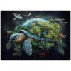 Sea Turtle Puzzles for Adults 1000 Pieces, Earth Turtles Forest Jigsaw Puzzles, Fantasy Nature Plant Animals Puzzle as Home Decor