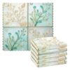 Seaweed Printing Kitchen Dish Towels 6 Pack Thick Cotton Wash Cloths Rags