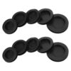 SECFOU 10pcs Rubber Plug Stopper for Piggy Bank and Money Saving Box, Round Shape with Long-Term Protection and Versatile Fit, Black Soft Rubber Replacement Closure and Adults