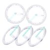 SECFOU 5pcs Plastic Protractor Set 360° Circle Measuring Rulers Multi-Angle Geometry Tools for School Office Technical Drawing