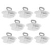 SECFOU 8pcs Plastic Piggy Bank Plug with Keyed Lock, 1.6 Inch Round Money Saving Box Stopper, Reusable White Plastic Coin Saving Jar Plug for Teaching Money Management