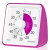Secura 60-Minute Visual Timer, Classroom Timer, Countdown Timer for Kids and Adults, Time Management Tool for Teaching (Violet & Violet)