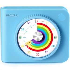 Secura Rainbow Visual Timer for Kids, 60-Minute Countdown Timer