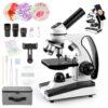 Sedumic Microscope for Adults Kids 40X-2000X Compound Monocular Microscope for Students School Laboratory Home Education with Slides Set Phone Adapter