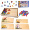 See and Spell Learning Toy – Wooden Spelling Puzzle Game for Kids Ages 3 4 5 6, CVC Word Builder, Educational Spelling Toys & Phonics Puzzle for Early Reading & Letter Recognition