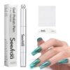 SEEHAA Cat Eye Gel Nail Polish Pen, 7-in-1 One Step Magnetic Gel No Base Top Coat Needed, Light Purple Deep Purple Glassy Jelly with Magnet Ball (16-Emerald Galaxy)
