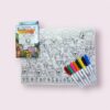 Seek 'N' Spot Silicone Coloring Mat, Animal Theme, Learn Counting, Silicone Drawing Mat, Reusable, Doodle Pad, Art and Craft Set