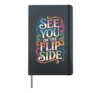 See You On The Flip Side Retro Goodbye Farewell - Hardcover Journal, Black