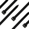 Seki Cable Ties - Pack of 100 - Black 150 x 2.5 mm Tear-Resistant up to 8.2 kg - Nylon PA6.6 - Self-Locking - Cable Tie Set for Cable Management, Household, Workshop & Industry