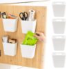 Self-Adhesive Cabinet Door Organizer Bins, 4 Pack