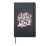 Self-Love Empowerment Self-Care Positive Mindset Growth Hardcover Journal, Black