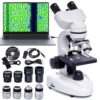 SELFIE CAT Binocular Compound Microscope, 200X-5000X with USB Camera
