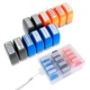 Self Inking Stamp Set 12 Pack - Red & Blue Ink for Business Documents | Pre-Inked Office Stamps (Copy) | Durable Rubber Stamps