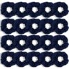 Semato 20 Pcs Navy Blue Cotton Scrunchies Hair Ties Scrunchies for Women Girls Hair Accessories Elastic Hair Ponytail Holder