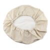 Semetall Round Floor Pillow Cover, Beige Tatami Cushion for Meditation, 23.6", 1 Pcs