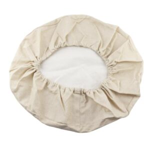 Semetall Round Floor Pillow Cover, Beige Tatami Cushion for Meditation, 23.6", 1 Pcs