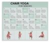Senior Chair Yoga Exercise Canvas Poster Daily Stretch Routine Low Impact Home Decor Living Room Bedroom 12x18 Inch