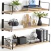 SenlanMot Floating Shelves wall Mounted Set 3