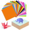 SenseYo 500 Sheets Origami Paper Kit Double Sided Color 4 Inch x 4 Inch 20 Colors Square Papers Easy to Fold for Beginner Kids Fun Handmade Projects DIY Hand Art Crafts Scrapbook Decor