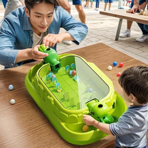 SENSHUNUO Plant-Themed Marble Shooting Board Game, Pea Zombies Shooter Playset with 90 Marbles, 2-Player Interactive Educational Tabletop Game, Family Party Toy, Birthday, Large Size