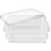 Sensory Bin Sand Tray with Lid for Toddlers 2 Pcs 15in Portable Sandbox Toy Large Plastic Tray for Kids 3 4 5 6 Fill with Sand, Water, Beads, and More (2 Transparent)
