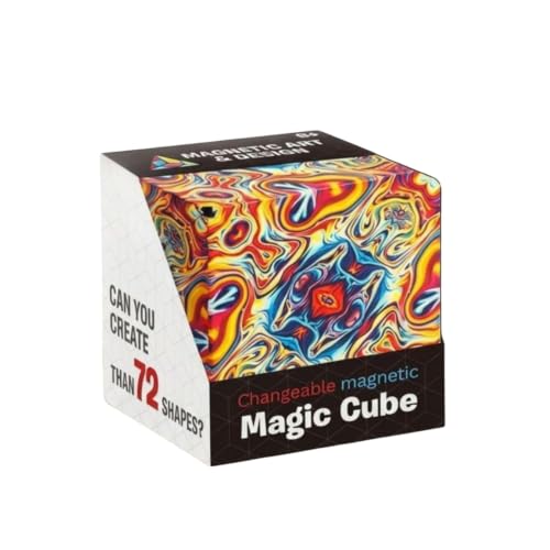 Sensory Fidget Toy for Adults & Kids, Stress Relief Fidget Toy for Adults, Teens & Kids, Cool Fidget Toys for Desk, Classroom Must Have, Sensory Shape Shifting Cube, 100+ Possible Shapes