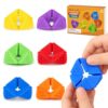 Sensory Fidget Toys 6 Pack, Silicone Flip Stress Relief Toys for Kids Adults Teens, Quiet Texture Cube for ADHD Autism Anxiety, Classroom Office Home Desk Fidgets, Ages 3+