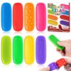 Sensory Fidget Toys for Kids Adults 8 Pack Sensory Strips for Autism,ADHD and Anxiety Relief Items for Adults. Quiet Suction Toys for Autism, Stress -Relief Fidgets Calm Strips,Worry Stones Desk Toys
