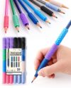 Sensory Fidget Toys Kids Adults: 24 Pack Textured Silicone Pencil Grips