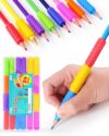 Sensory Fidget Toys Kids Adults: 24 Pack Textured Silicone Pencil Grips for Autism Kids Calming - ADHD Tools for Stress Relief Items - Quite Fidget Toy Special Education Needs Classroom Must Have