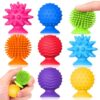 Sensory Fidget Toys Kids Adults: Qquiet Textured Suction Cup Toys for Kids with Autism- Squishy Sensory Toys for Classroom Bath- 8 Pack Calm Down Corner Supplies for Teens- Travel Gifts for Students