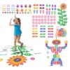 Sensory Path Floor Decals Education Floor Stickers Hopscotch Floors Decal Peel and Stick Sensory Pathway Stickers for School Classroom Kids Girl Boy Nursery Playroom (Robot Pathway)