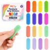 Sensory Stickers for Kids, 16 Pack Textured Desk Calm Strips with 4 Tactile Patterns, ADHD, Anxiety Relief Items, Sensory Fidget Tools for School, Special Education Classroom, Calming Corner, Office