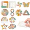 Sensory Strips for Anxiety Calming Stickers 36 Pcs Reusable Textured Sensory Strips Anxiety Relief Breathing Mindfulness Stickers Fidget Tool for Office Desk Adults Teens Sensory Items
