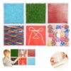 Sensory Wall Panel for Kids | 6 Pcs Sensory Squares | Sensory Tiles for Wall and Floor | Sensory Mats | Sensory Room Must Haves | Equipment for Sensory Needs | Sequin Flip Board | Set 1