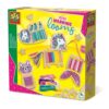 SES Creative: Mini Weaving Looms - DIY Craft Kit, Animal Themed, 4 Wooden Frames, Glitter Stickers, 6 Colors of Thread, Embroidery Needle, Kids Age 6+