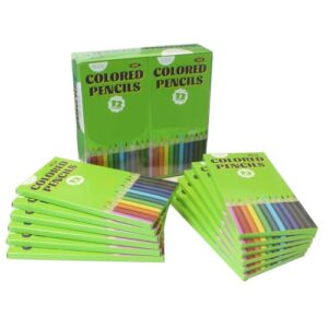 S & E TEACHER'S EDITION 144Pcs Colored Pencils, Pre-sharpened, coloring pencils 12 Colors, 12pcs/box, 12Boxes, Total: 144Pcs.
