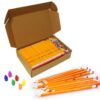 S & E TEACHER'S EDITION 432Pcs Pencils & Erasers Tops Set, 288 Pcs Pre-sharpened pencils No. 2, with 144Pcs Eraser Caps, #2 HB pencil sharpened, Back to school, 432Pcs/box.