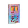 Seven Children's Colouring Pencils Set, Colour Pencils with 4.0 Lead, Glitter Effect, Metallic Colour with Name Tag, Ideal for School, Gift Idea for Girls and Boys, Pack of 12