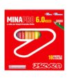SEVEN Minapro School Crayons 6.0 – Box of 18 Colours, 18 Colouring Pencils with Customisable Name Space, Children and Youth