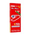 SEVEN Minapro School Crayons 6.0 – Box of 6 Colours, 6 Colours, with Customisable Name Space, Children and Youth