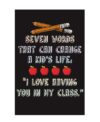 Seven Words That Can Change A Kid’S Life Poster Metal Tin Sign Teacher Classroom Decor, Educational Wall Art, School Learning Poster 8x12 inch