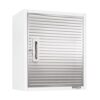 Seville Classics UltraHD Solid Steel Lockable Metal Storage Wall Cabinet Organizer, w/Adjustable Shelves for Garage, Warehouse, Office, Classroom, White, 24" W x 12" D x 28" H
