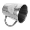 SEWACC Rhinestone Heart Coffee Mug Stainless Steel Insulated Travel Cup with Handle for Women Portable Sparkling Love Water Cup for Office Home Juice and Cold Beverages