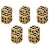 SEWCHICS 10pcs Vintage Brass Dice Set 6 Sided with Rounded Corners, Solid Weighted Metal Dice for Family Games and Board Games, Corrosion Resistant with Clear Sound