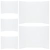 SEWOART 5pcs White Corrugated Paper Trifold Poster Boards with Foldable Construction and Smooth Bright Surface, Lightweight and Suitable for Printing and Writing, for Arts Crafts