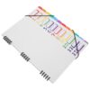 SEWOART A4 Binder Dividers File Folder with Tabs, Large Capacity Pp Paper Organizer, Portable and Resistant to Damage, Minimalist White Folder for School and Traveling